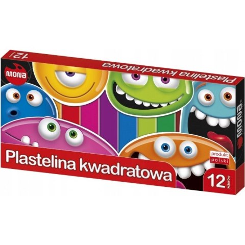 Plastelina kwadratowa MONA 12 kolorów St.Majewski Plastelina kwadratowa MONA 12 kolorów St.Majewski