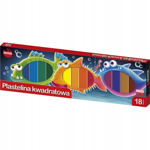 Plastelina kwadratowa MONA 18 kolorów St.Majewski Plastelina kwadratowa MONA 18 kolorów St.Majewski