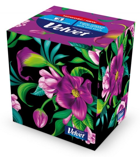 Chusteczki STYLE (56sztuk) CUBE 3warstwy VELVET 61250525 Chusteczki STYLE (56sztuk) CUBE 3warstwy VELVET 61250525