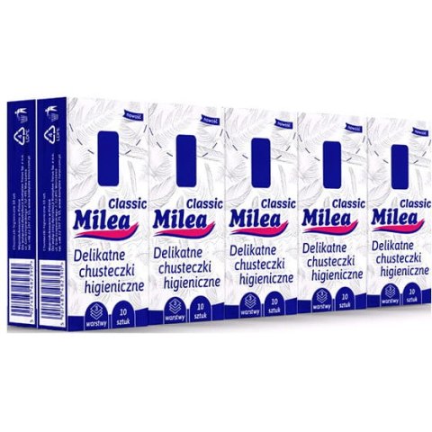 Chusteczki higieniczne 3W CLASSIC 10x10szt. MILEA Chusteczki higieniczne 3W CLASSIC 10x10szt. MILEA
