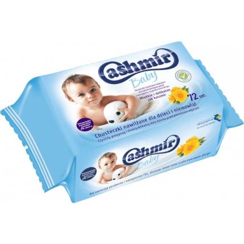 Chusteczki higieniczne nawilżane CASHMIR Baby (72 chusteczki) z wyciągiem z nagietka i panthenolem Chusteczki higieniczne nawilżane CASHMIR Baby (72 chusteczki) z wyciągiem z nagietka i panthenolem