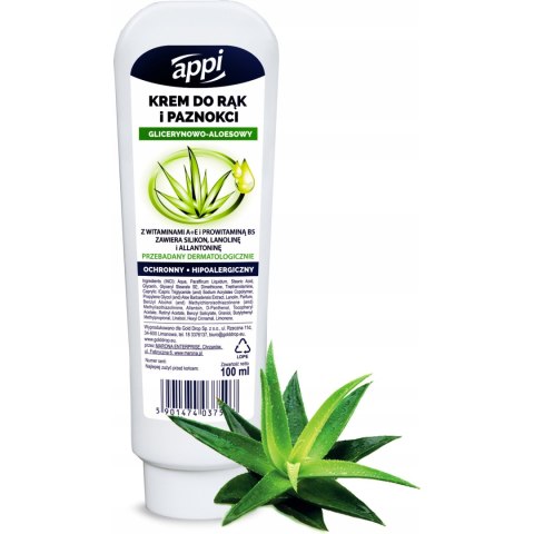 Krem do rąk 100ml glicerynowo-aloesowy APPI Krem do rąk 100ml glicerynowo-aloesowy APPI