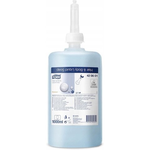 Mydło w płynie TORK 1L S1 j.niebieskie 420601 SY034 Mydło w płynie TORK 1L S1 j.niebieskie 420601 SY034