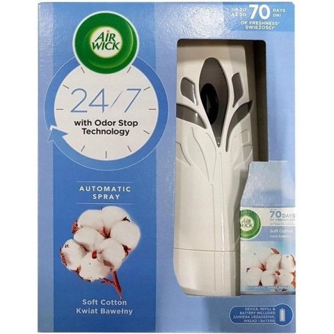 Odświeżacz AIR WICK Freshmatic 250ml urządzenie+wkład Kwiat Bawełny Odświeżacz AIR WICK Freshmatic 250ml urządzenie+wkład Kwiat Bawełny