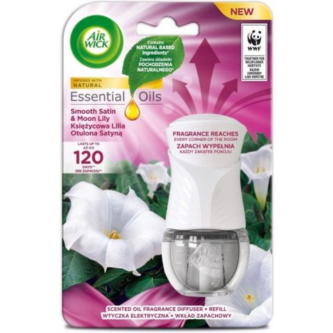 Odświeżacz AIR WICK elektryczny komplet Księżycowa Lilia Otulona Satyną 19ml Odświeżacz AIR WICK elektryczny komplet Księżycowa Lilia Otulona Satyną 19ml