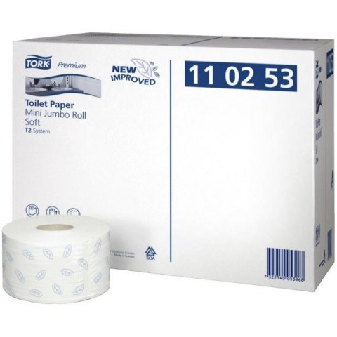Papier toaletowy TORK T2 Premium Mini JUMBO makulatura/biały (12) 2w 170m 110253/2000488 Papier toaletowy TORK T2 Premium Mini JUMBO makulatura/biały (12) 2w 170m 110253/2000488