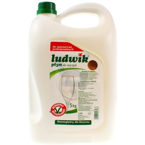 Płyn do naczyń LUDWIK 5kg bezbarwny bezzapachowy Płyn do naczyń LUDWIK 5kg bezbarwny bezzapachowy