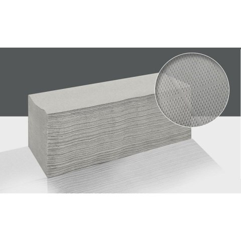 Ręcznik ZZ V-FOLD ECONOMIC CLIVER szary 4000 składek makulatura Ręcznik ZZ V-FOLD ECONOMIC CLIVER szary 4000 składek makulatura