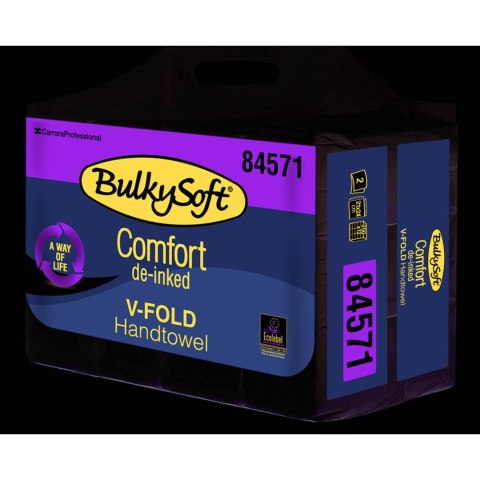 Ręcznik ZZ V-FOLD biały 24x21cm 2 warstwy celuloza+celuloza z recyklingu (12x250) 3000szt 84571 BULKYSOFT Comfort Eko Ręcznik ZZ V-FOLD biały 24x21cm 2 warstwy celuloza+celuloza z recyklingu (12x250) 3000szt 84571 BULKYSOFT Comfort Eko