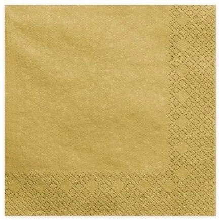 Serwetki AHA 33x33 (20 sztuk) złote Serwetki AHA 33x33 (20 sztuk) złote