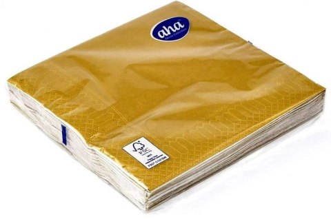 Serwetki AHA 33x33 (20 sztuk) złote Serwetki AHA 33x33 (20 sztuk) złote
