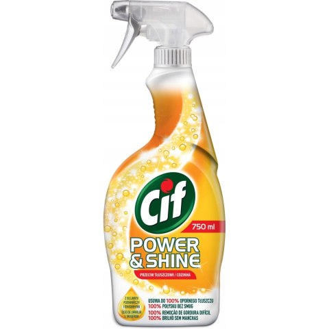 Spray CIF przeciw tłuszczowi 750ml KUCHNIA Power & Shine Spray CIF przeciw tłuszczowi 750ml KUCHNIA Power & Shine