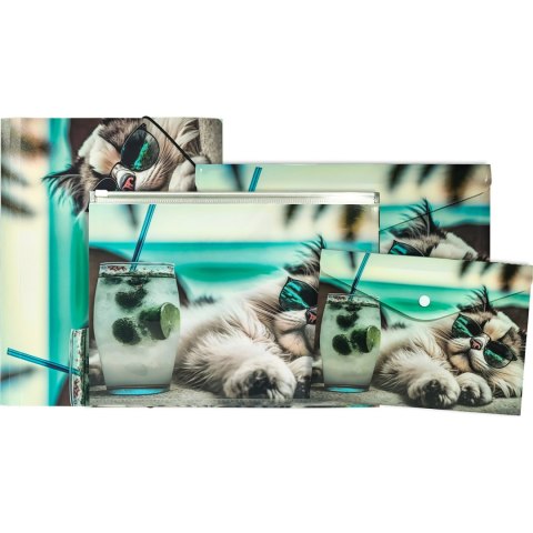 Teczka kopertowa A4 PP na suwak CHILLOUT CAT 0410-0063-54 PANTA PLAST Teczka kopertowa A4 PP na suwak CHILLOUT CAT 0410-0063-54 PANTA PLAST