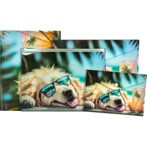 Teczka kopertowa A4 PP na suwak CHILLOUT DOG 0410-0063-53 PANTA PLAST Teczka kopertowa A4 PP na suwak CHILLOUT DOG 0410-0063-53 PANTA PLAST