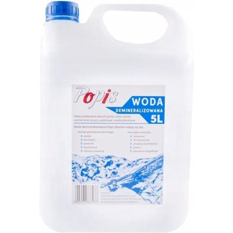 Woda demineralizowana POPIS 5l Woda demineralizowana POPIS 5l