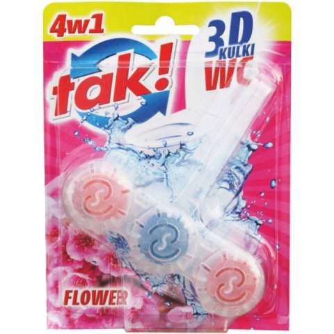 Zawieszka do WC kulki 3d 40g flower TAK! 188478 Zawieszka do WC kulki 3d 40g flower TAK! 188478