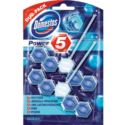 Zawieszka do toalety DOMESTOS POWER5 DUO 2x55g OCEAN Zawieszka do toalety DOMESTOS POWER5 DUO 2x55g OCEAN
