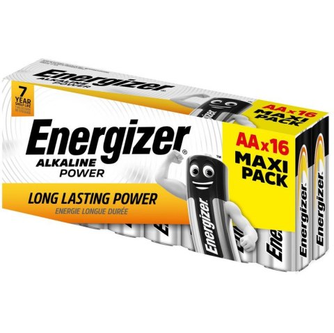 Bateria ENERGIZER Alkaline Power AA/LR6 alkaliczna MAXI PACK pudełko (16szt) Bateria ENERGIZER Alkaline Power AA/LR6 alkaliczna MAXI PACK pudełko (16szt)