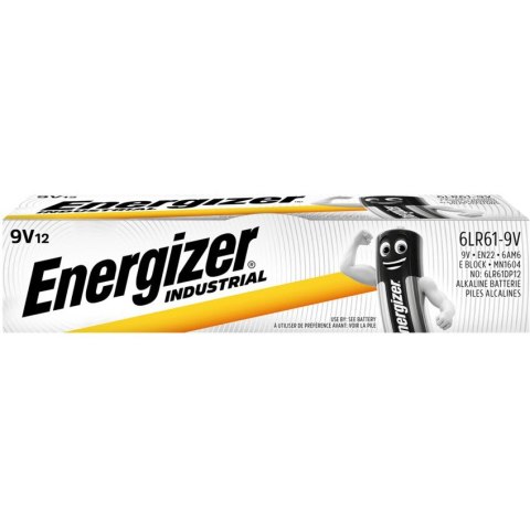 Bateria ENERGIZER Industrial 9V/6LR61 alkaliczna (12szt) Bateria ENERGIZER Industrial 9V/6LR61 alkaliczna (12szt)