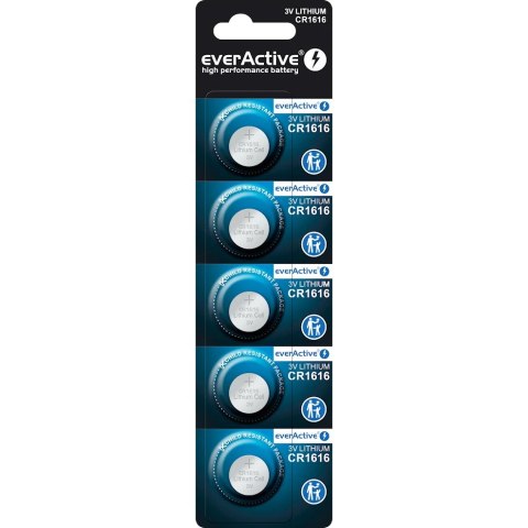 Bateria EVERACTIVE CR1616/DL1616/BR1616 3V litowa blister (5szt) Bateria EVERACTIVE CR1616/DL1616/BR1616 3V litowa blister (5szt)