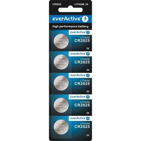 Bateria EVERACTIVE CR2025 litowa blister (5szt) Bateria EVERACTIVE CR2025 litowa blister (5szt)