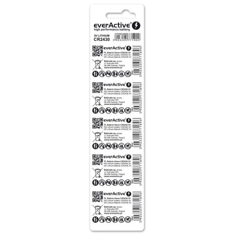Bateria EVERACTIVE CR2430 litowa blister Bateria EVERACTIVE CR2430 litowa blister