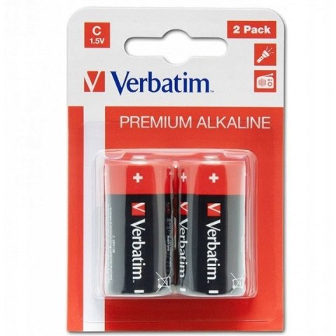 Bateria VERBATIM Premium Alkaline C/LR14 1,5V alkaliczna blister (2szt) (49922) Bateria VERBATIM Premium Alkaline C/LR14 1,5V alkaliczna blister (2szt) (49922)
