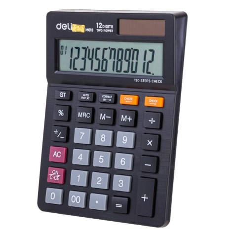 Kalkulator 12-pozycyjny czarny M01320 DELI Kalkulator 12-pozycyjny czarny M01320 DELI