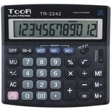 Kalkulator TR2242 12pozycji TOOR 120-1458 KW Kalkulator TR2242 12pozycji TOOR 120-1458 KW