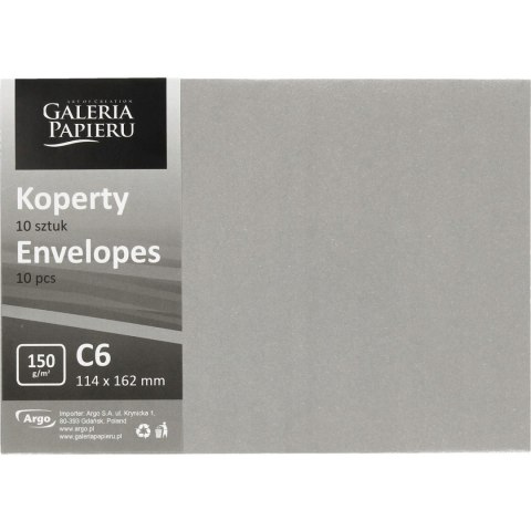 Koperta C6 Pearl srebrny K 150g. (10szt.) 280266 Galeria Papieru Koperta C6 Pearl srebrny K 150g. (10szt.) 280266 Galeria Papieru