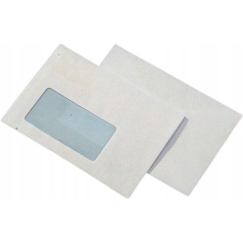 Koperta C6 SK biała 75g.okno lewe 45x90mm 1000szt.NC samoklejąca 11021300 Koperta C6 SK biała 75g.okno lewe 45x90mm 1000szt.NC samoklejąca 11021300
