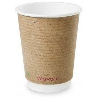 Kubek papierowy dwuwarstwowy 300ml (25szt.) 12oz 100% biodegradowalny VDW-12-GR VEGWARE Kubek papierowy dwuwarstwowy 300ml (25szt.) 12oz 100% biodegradowalny VDW-12-GR VEGWARE