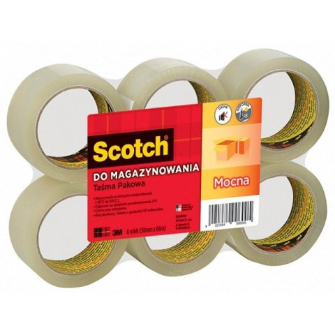 Taśma pakowa 3M 50x66 przezroczysta bardzo mocna SCOTCH HEAVY UU005262835 Taśma pakowa 3M 50x66 przezroczysta bardzo mocna SCOTCH HEAVY UU005262835