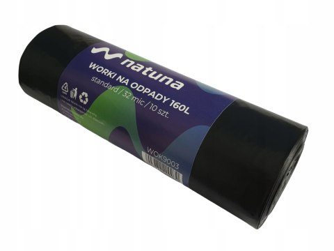 Worki na śmieci NATUNA 160L standard (10szt) 32mic LDPE Worki na śmieci NATUNA 160L standard (10szt) 32mic LDPE