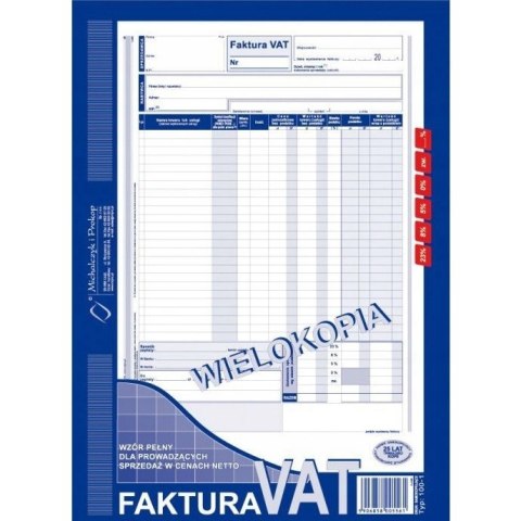 100-1N/E Faktura VAT A4-wielokopia Michalczyk i Prokop 100-1N/E Faktura VAT A4-wielokopia Michalczyk i Prokop