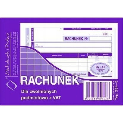 234-5 Rachunek A6 (poziom) ory.+kop. 80k Michalczyk i Prokop 234-5 Rachunek A6 (poziom) ory.+kop. 80k Michalczyk i Prokop