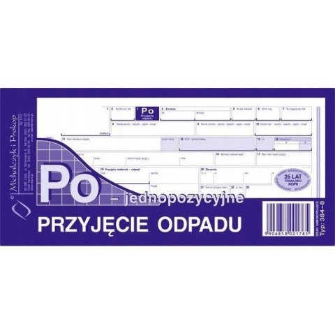 384-8 Przyjęcie odpadu jednopozycyjne Michalczyk i Prokop 384-8 Przyjęcie odpadu jednopozycyjne Michalczyk i Prokop