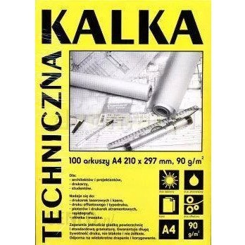 Kalka kreślarska A4 100ark. 90gr. DA4901 KOH-I-NOOR Kalka kreślarska A4 100ark. 90gr. DA4901 KOH-I-NOOR