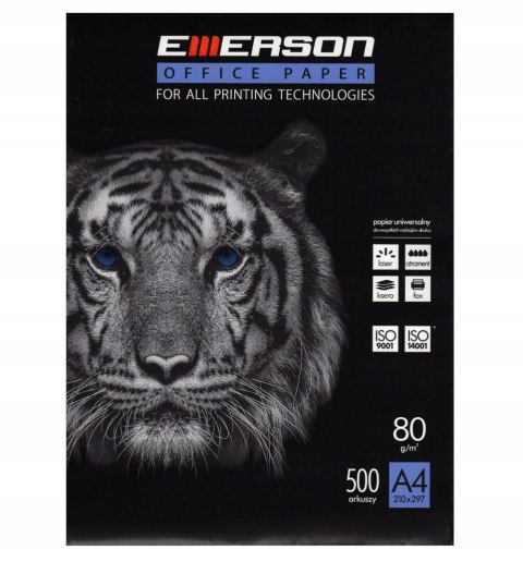 Papier ksero A4 80g EMERSON TIGER (5ryz) klasa białości C Papier ksero A4 80g EMERSON TIGER (5ryz) klasa białości C