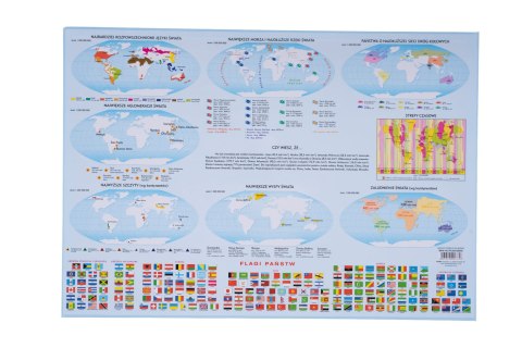 Podkład na biurko MAPA ŚWIATA 55x38 cm KRESKA Podkład na biurko MAPA ŚWIATA 55x38 cm KRESKA