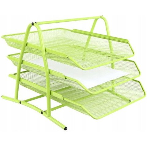Półka na dokumenty NATUNA A4 siatka limonkowa (3szt) 350x300x275mm Półka na dokumenty NATUNA A4 siatka limonkowa (3szt) 350x300x275mm