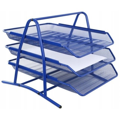 Półka na dokumenty NATUNA A4 siatka niebieska (3szt) 350x300x275mm Półka na dokumenty NATUNA A4 siatka niebieska (3szt) 350x300x275mm