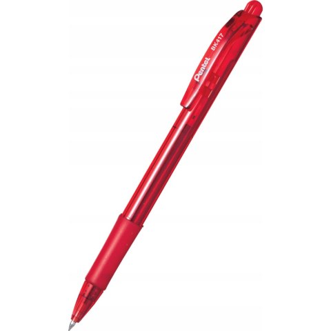 Długopis automatyczny WOW BK417/B czerwony PENTEL z gumowym uchwytem Długopis automatyczny WOW BK417/B czerwony PENTEL z gumowym uchwytem