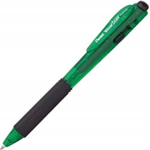 Długopis żelowy WOW K437CR/D zielony pstryk.gum.uchwyt PENTEL Długopis żelowy WOW K437CR/D zielony pstryk.gum.uchwyt PENTEL