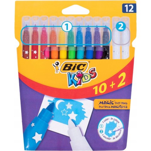 Flamastry 10+2 BIC KIDS COLOUR ERASE 9202953 Magic Felt Pens Flamastry 10+2 BIC KIDS COLOUR ERASE 9202953 Magic Felt Pens