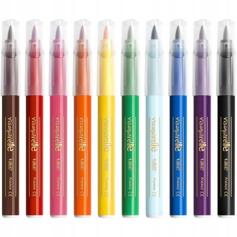 Flamastry 10kol.VISAQUARELLE 828964 BIC z koń.pędzelkową Flamastry 10kol.VISAQUARELLE 828964 BIC z koń.pędzelkową