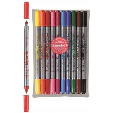 Flamastry DOUBLE POINT 10szt. FIBRACOLOR 584SW EURSPARK Flamastry DOUBLE POINT 10szt. FIBRACOLOR 584SW EURSPARK