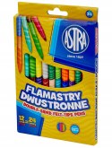 Flamastry dwustronne 12 sztuk = 24 kolory 314118001 ASTRA