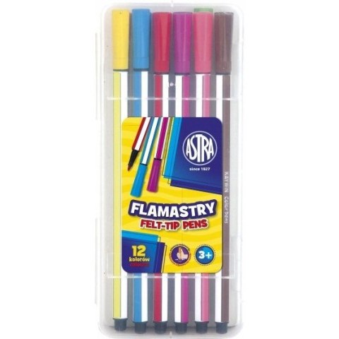 Flamastry heksagonalne 12 kolorów 314115001 ASTRA Flamastry heksagonalne 12 kolorów 314115001 ASTRA
