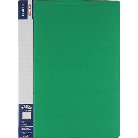 Album ofertowy CLASSIC 40kieszeni zielony BIURFOL AOF-04-02 Album ofertowy CLASSIC 40kieszeni zielony BIURFOL AOF-04-02